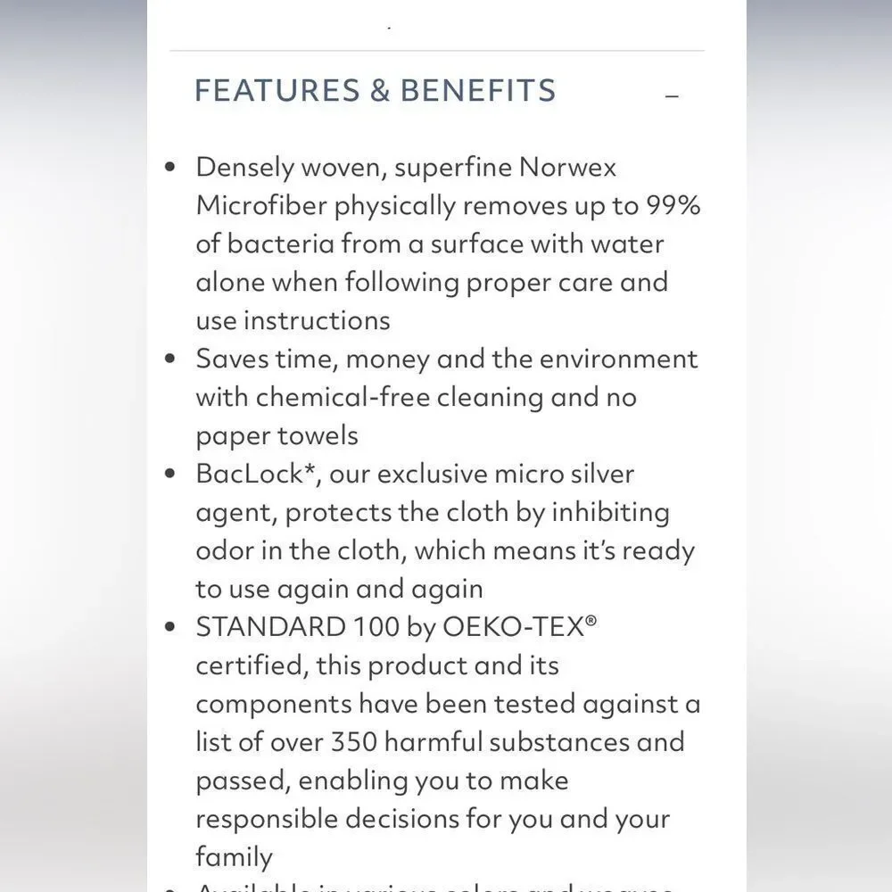 Norwex Kitchen Towel and Kitchen Cloth set of 2 NWT
